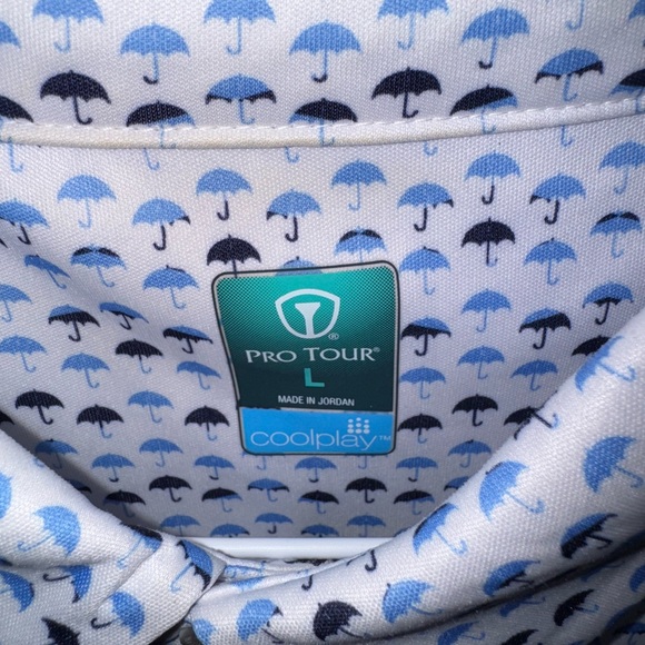 Stylish White and Blue Polo Shirt - Picture 3 of 3